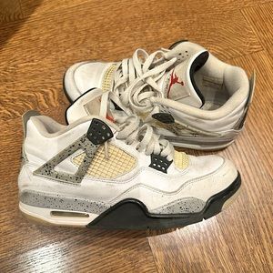 Nike Air Jordan 4 Retro White Cement. Used.